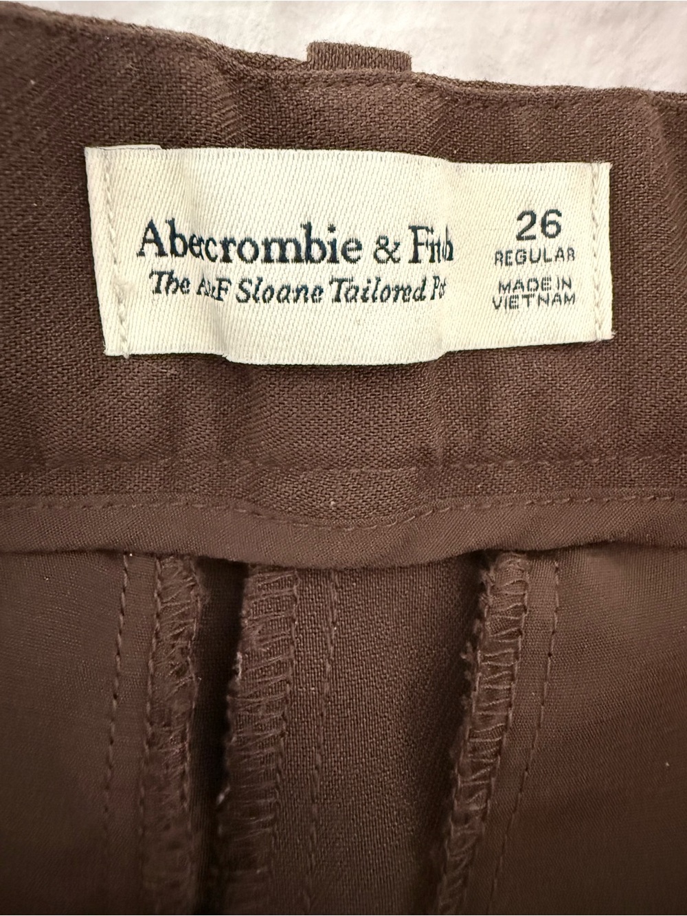 Abercrombie & Fitch Sloane Pants Dark Coffee Brown 26 - Picture 3 of 4